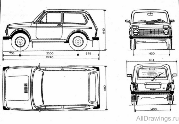 ВАЗ-21213 Нива- чертежи (рисунки) автомобиля